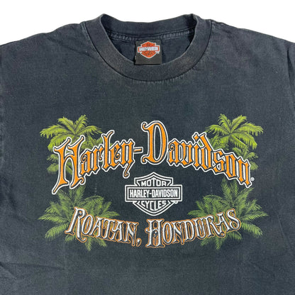 Vintage Y2K Harley Davidson Pinup Girl Honduras faded tee (M)