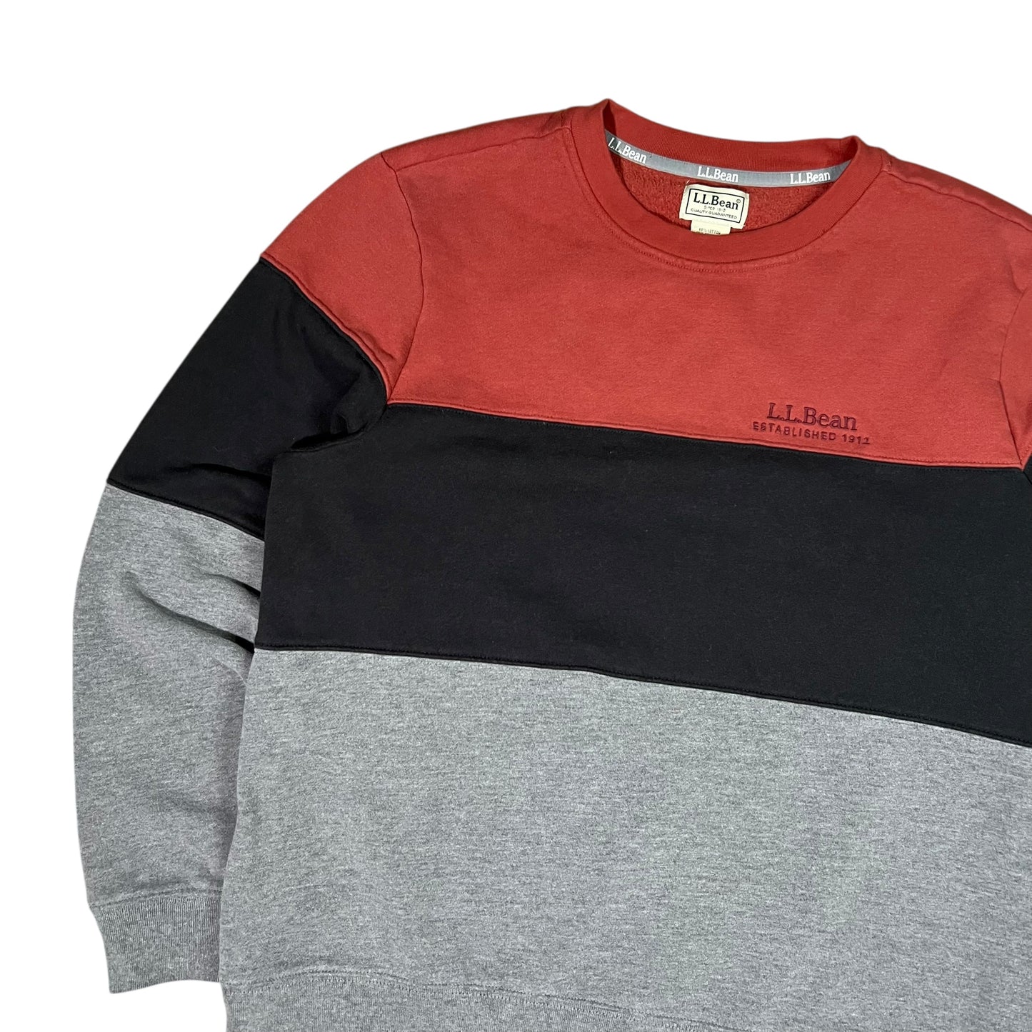 Y2K L.L. Bean tri color block crewneck (M)