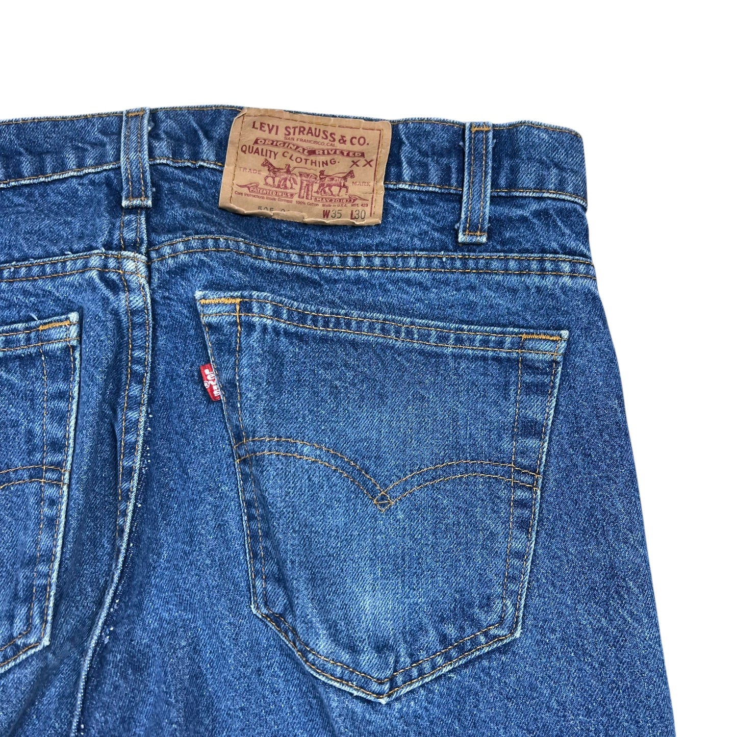 Vintage 80s Levi’s 505 XX red tab USA made denim jeans (34x29)