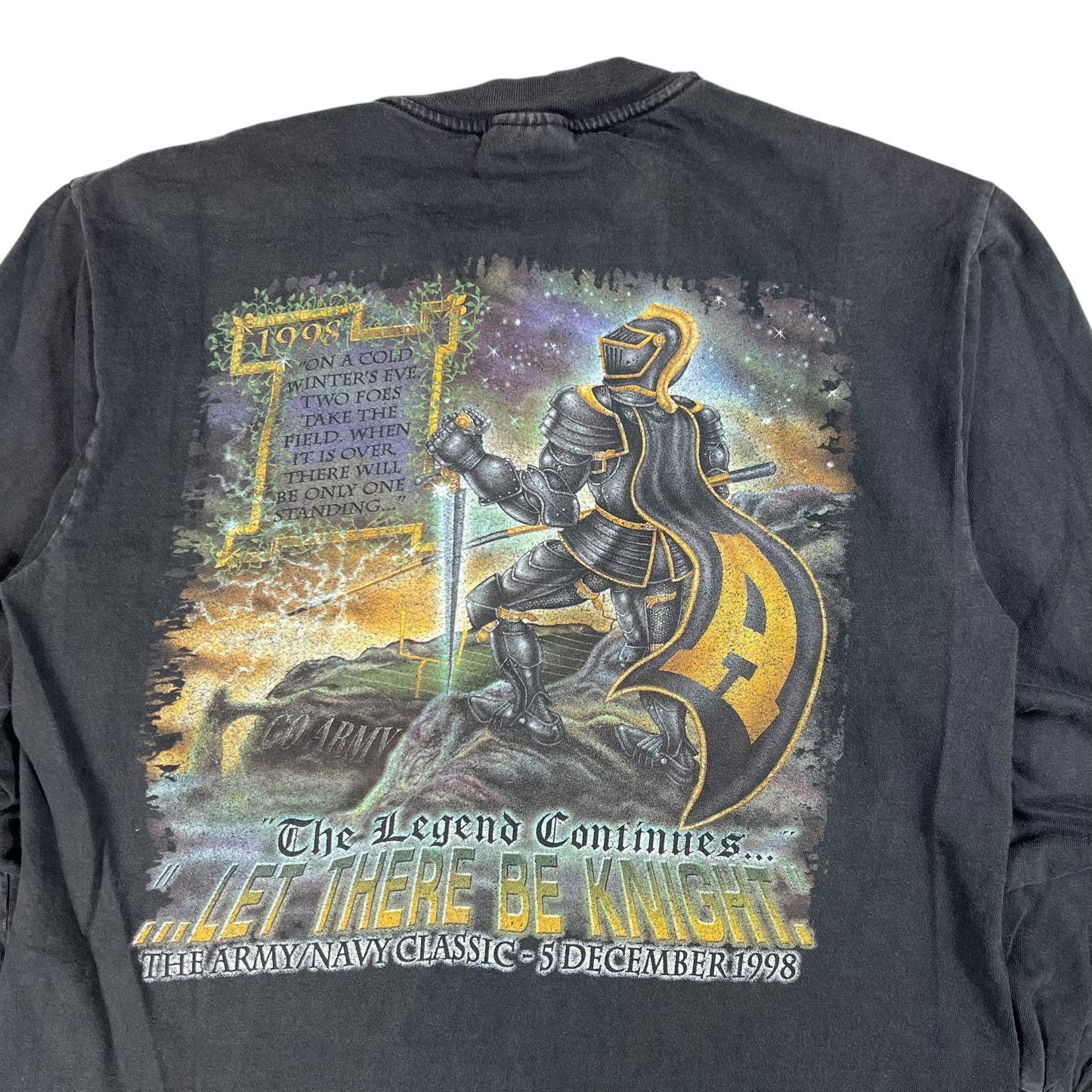 Vintage 1998 Army Vs Navy Game faded college football long sleeve shirt (M)