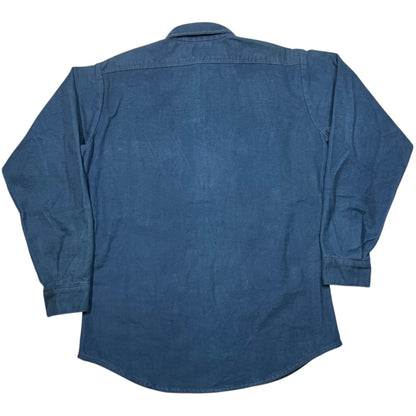 Vintage 80s Orvis blue chamois button up shirt (L)