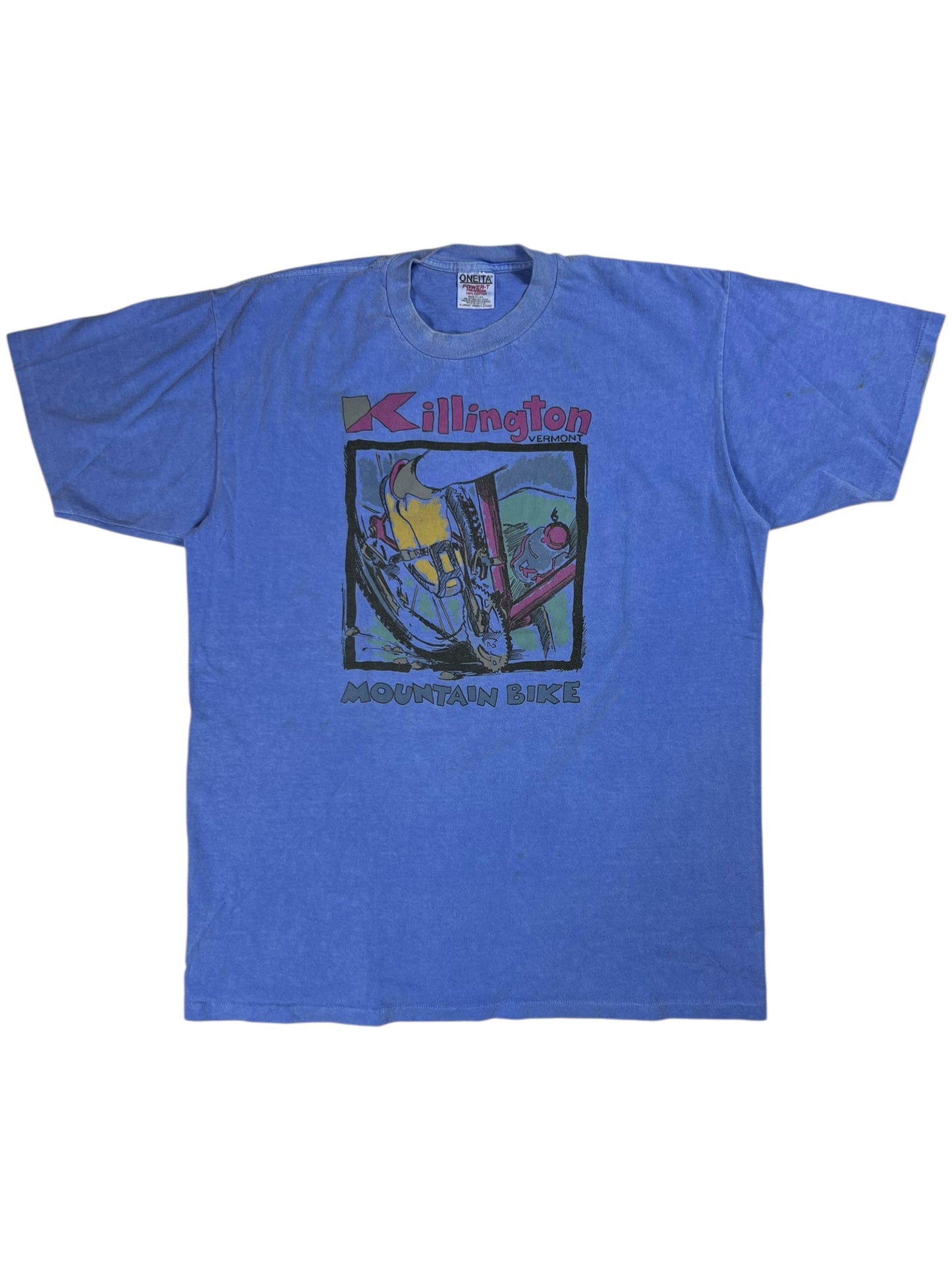 Vintage 90s Killington Mountain Bike Vermont faded art tee (XL)