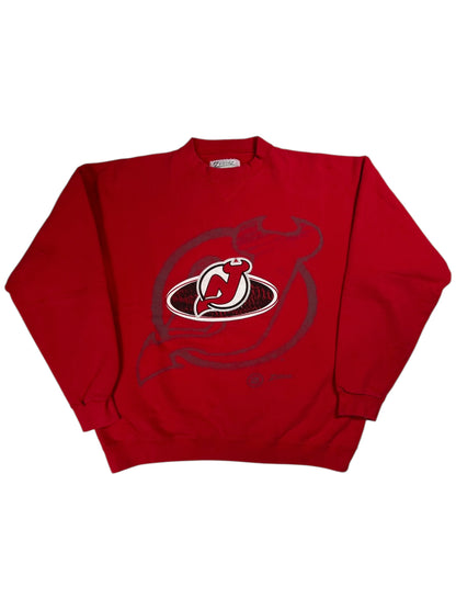 Vintage 90s Zubaz New Jersey Devils NHL crewneck (XL)