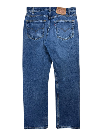 Vintage 90s Levi’s 505 red tab USA Made faded patina honeycomb denim jeans (32x29)