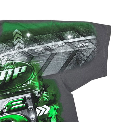 Y2K NASCAR Dale Earnhardt Jr. grey all over print racing tee (XXL)