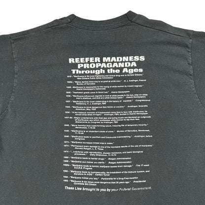 Vintage 90s Reefer Madness Propoganda Marihuana faded tee (L)