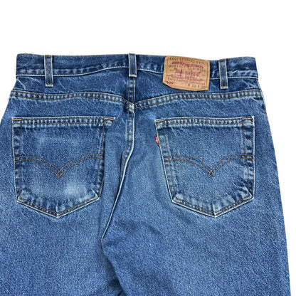 Vintage 90s Levi’s 505 red tab USA Made faded patina honeycomb denim jeans (32x29)