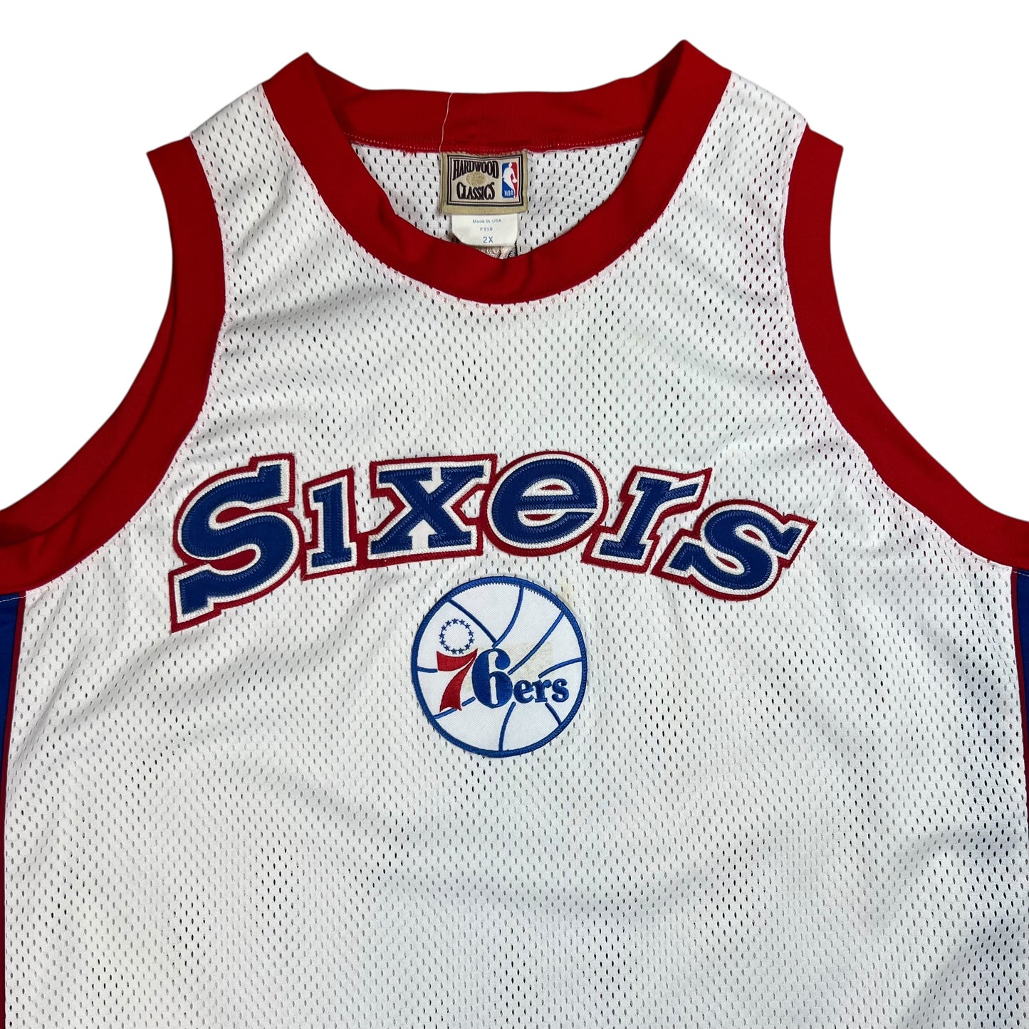Vintage 90s Majestic Hardwood Classics Philadelphia 76ers Sixers NBA Jersey (XXL)