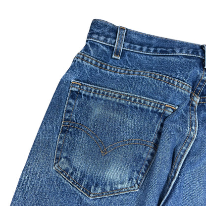 Vintage 90s Levi’s 505 red tab USA Made faded patina honeycomb denim jeans (32x29)