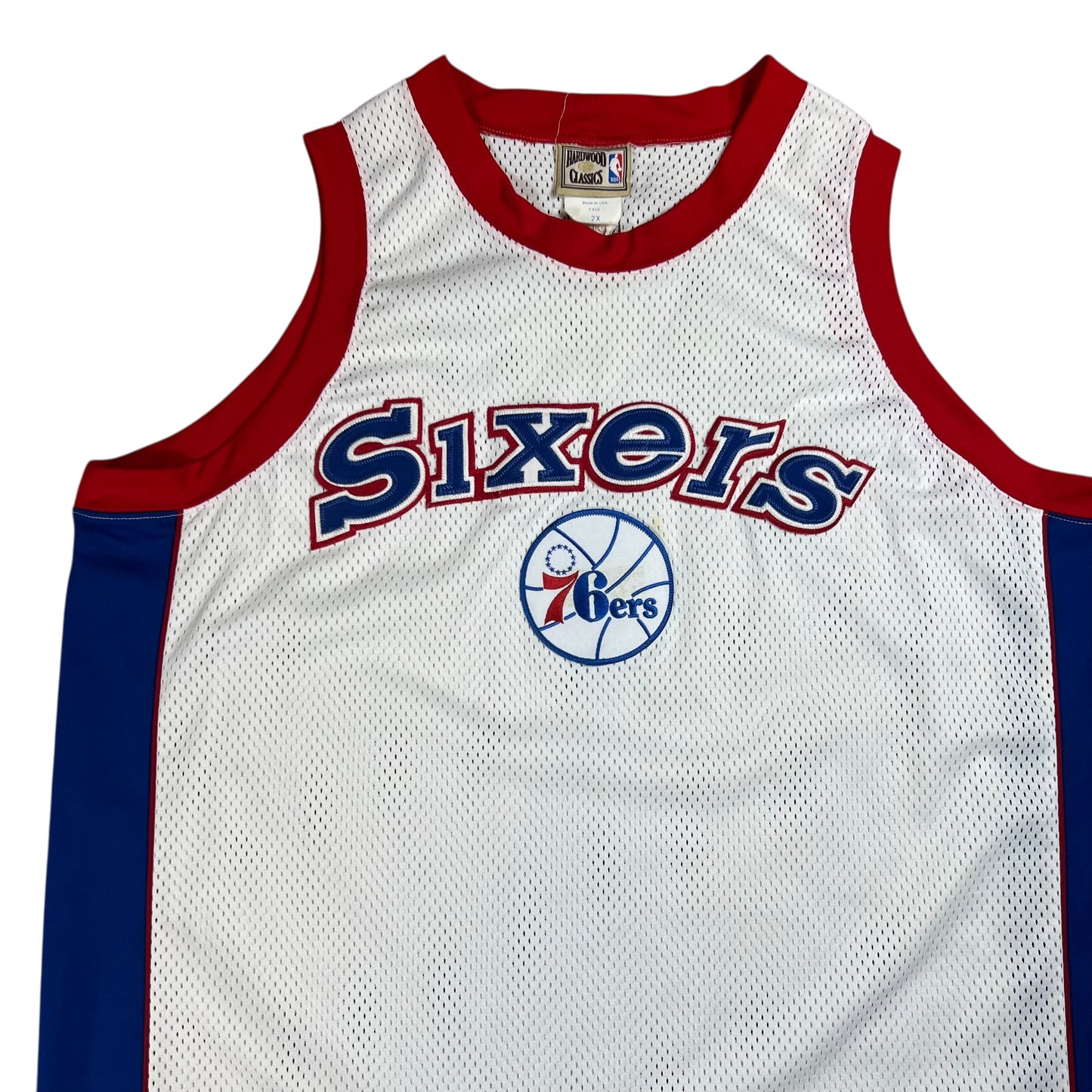 Vintage 90s Majestic Hardwood Classics Philadelphia 76ers Sixers NBA Jersey (XXL)