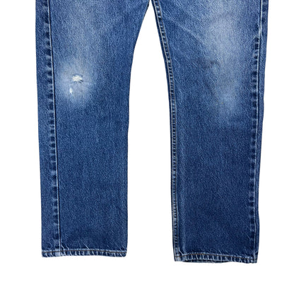 Vintage 90s Levi’s 505 red tab USA Made faded patina honeycomb denim jeans (32x29)