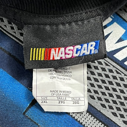 Y2K NASCAR Dale Earnhardt Jr. black all over print racing tee (XXL)
