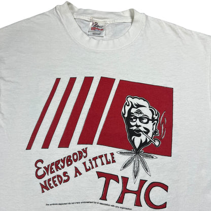 Vintage 1998 Everybody Needs a Little THC KFC Colonel Sanders tee (L)
