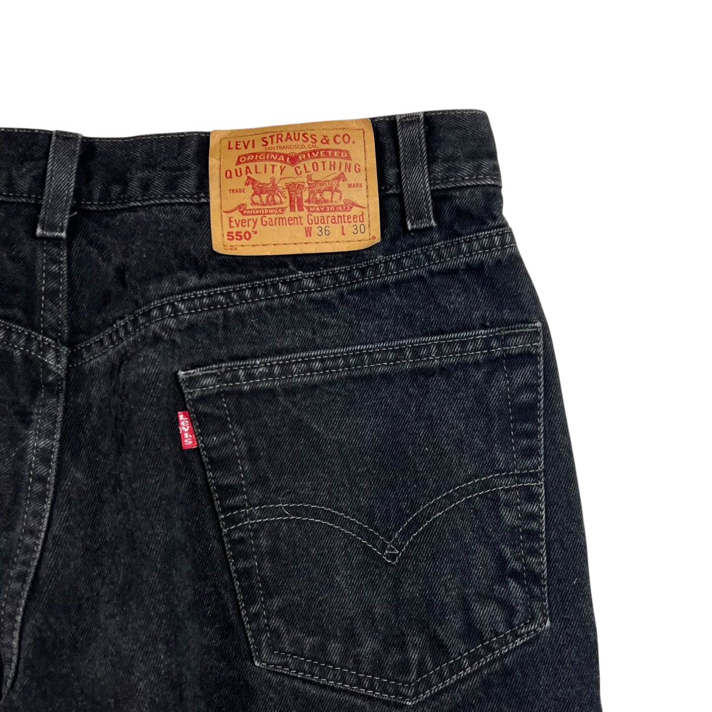 Vintage 90s Levi’s 550 black denim jeans (33x28)