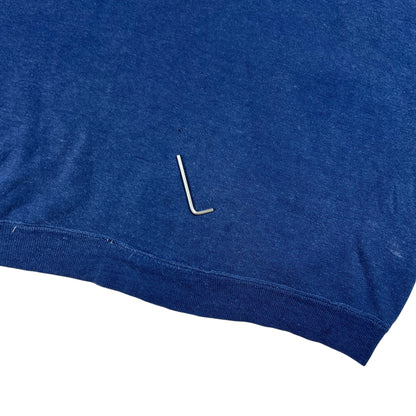 Vintage 1970s Montgomery Ward faded navy short sleeve crewneck (M/L)