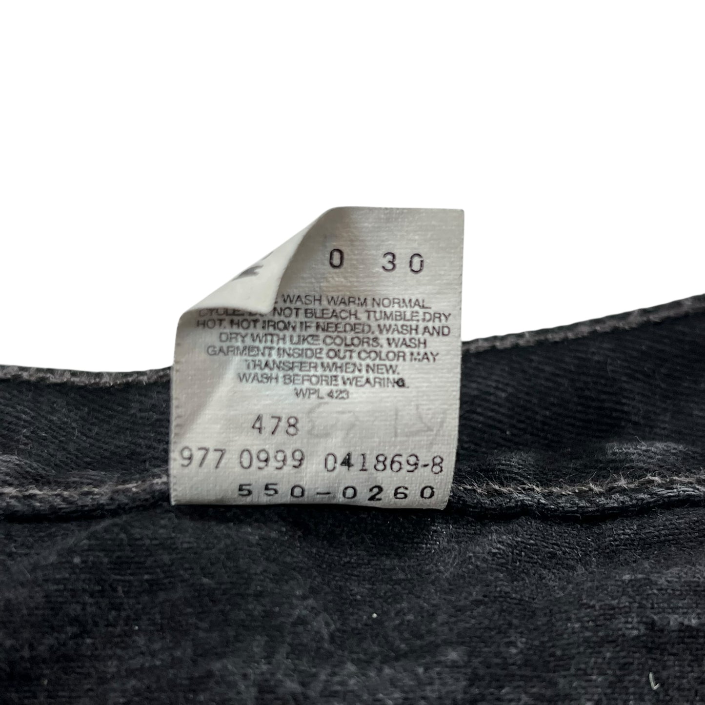 Vintage 90s Levi’s 550 black denim jeans (33x28)