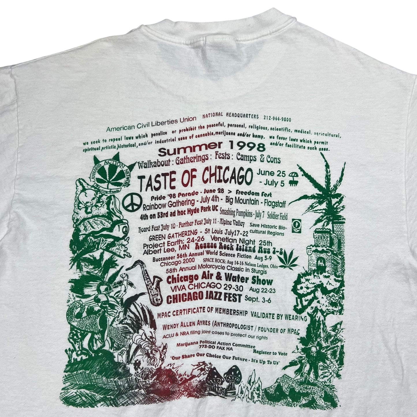 Vintage 1998 Everybody Needs a Little THC KFC Colonel Sanders tee (L)