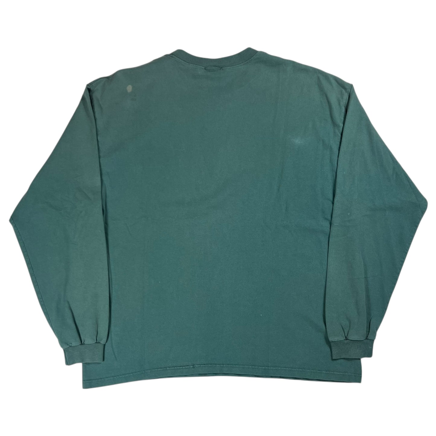 Vintage 90s L.L. Bean logo faded green long sleeve shirt (L/XL)