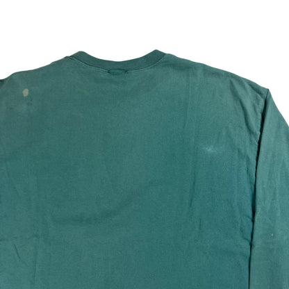 Vintage 90s L.L. Bean logo faded green long sleeve shirt (L/XL)