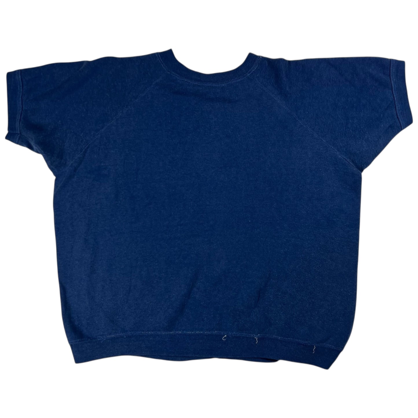 Vintage 1970s Montgomery Ward faded navy short sleeve crewneck (M/L)