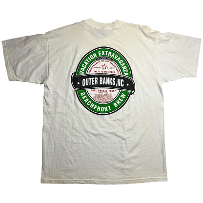 Vintage Y2K Outer Banks Beach Front Brew beer tee (XL) DS NWT