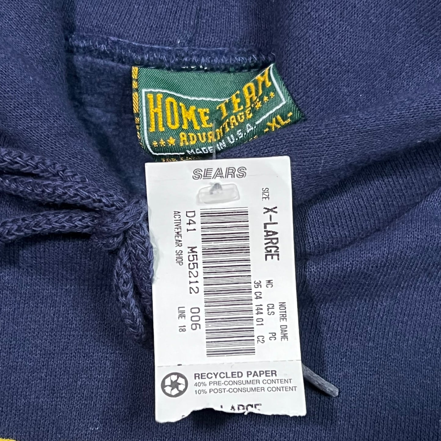 Vintage 90s Notre Dame Fightin’ Irish hoodie (XL) DS NWT