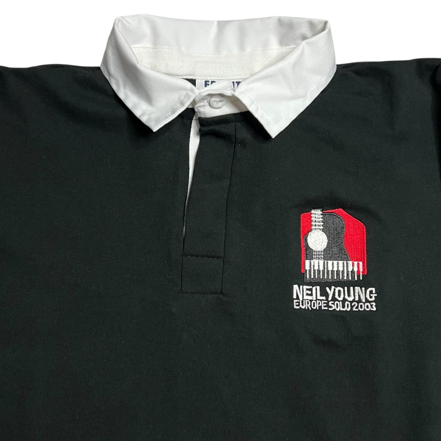 Vintage 2003 Neil Young Europe solo tour polo rugby shirt (S)