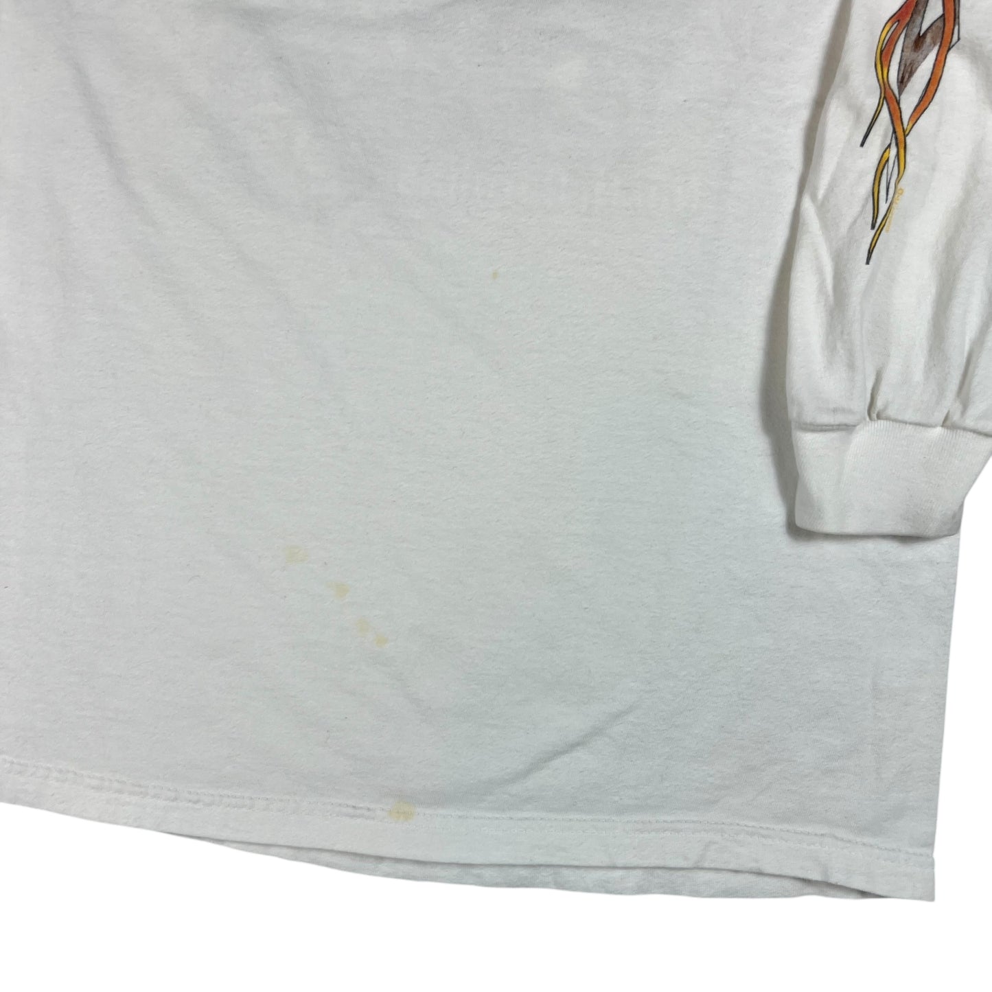 Vintage 2004 Harley Davidson Nags Head long sleeve flames print shirt (L)