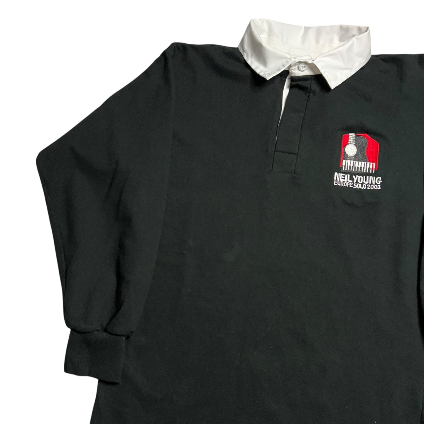 Vintage 2003 Neil Young Europe solo tour polo rugby shirt (S)