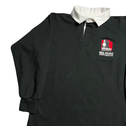 Vintage 2003 Neil Young Europe solo tour polo rugby shirt (S)