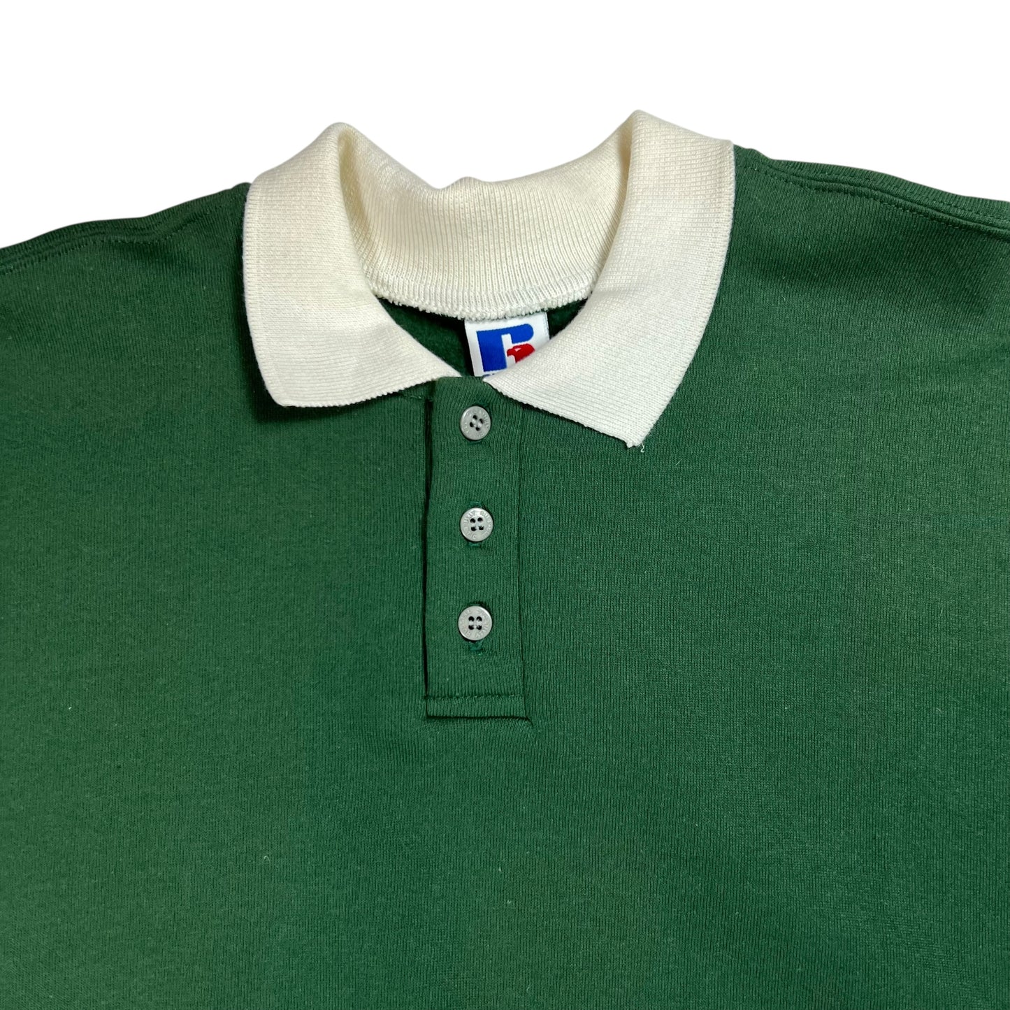 Vintage 90s Russell Athletic Henley collar crewneck (L/XL) DS NWT