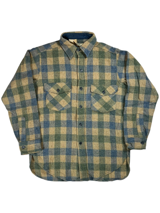 Vintage 80s L.L. Bean loop bar flannel button up shirt (M)