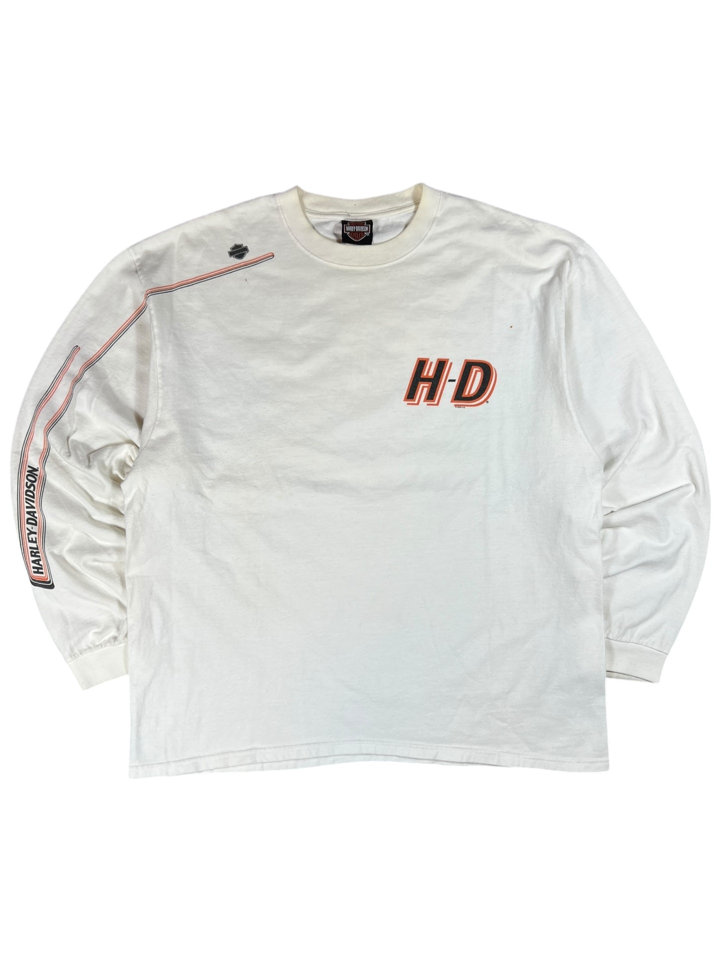 Vintage 2002 Harley Davison H-D long sleeve print shirt (XL)