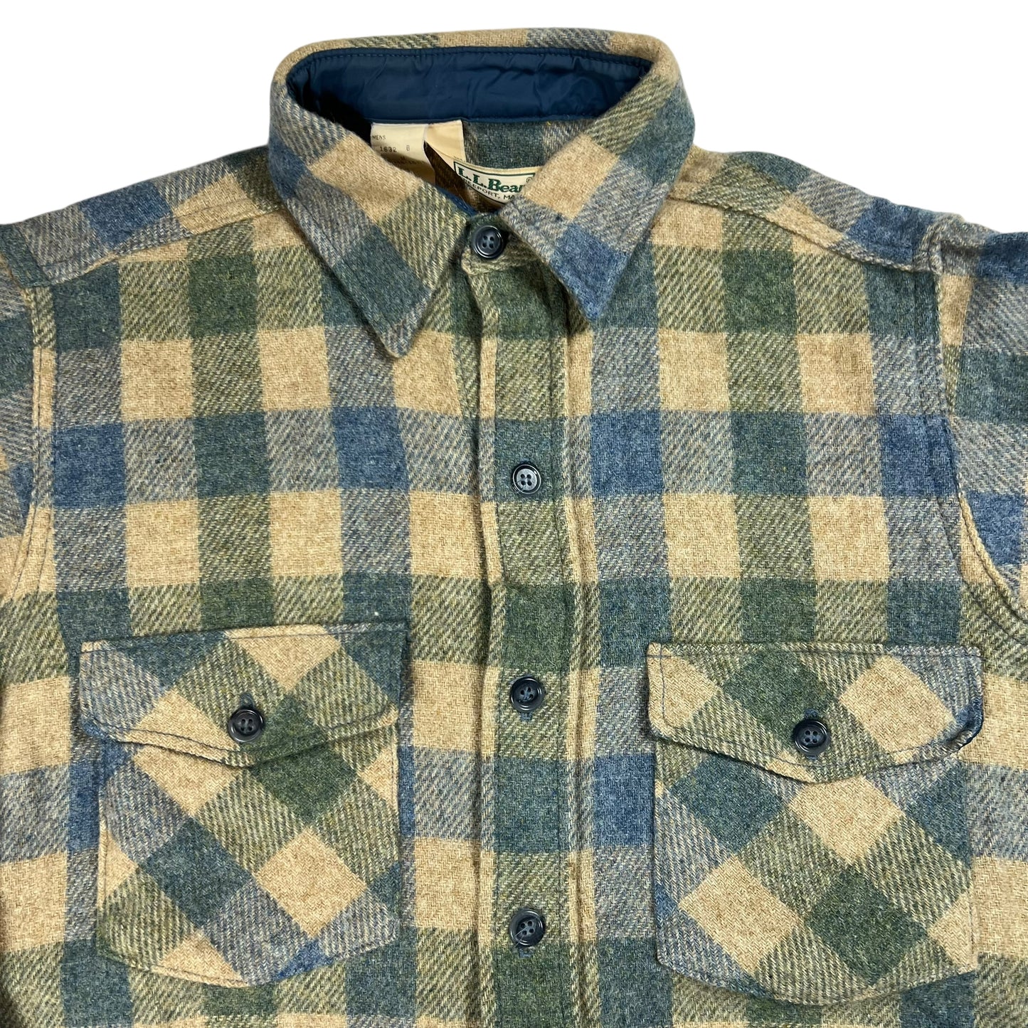 Vintage 80s L.L. Bean loop bar flannel button up shirt (M)
