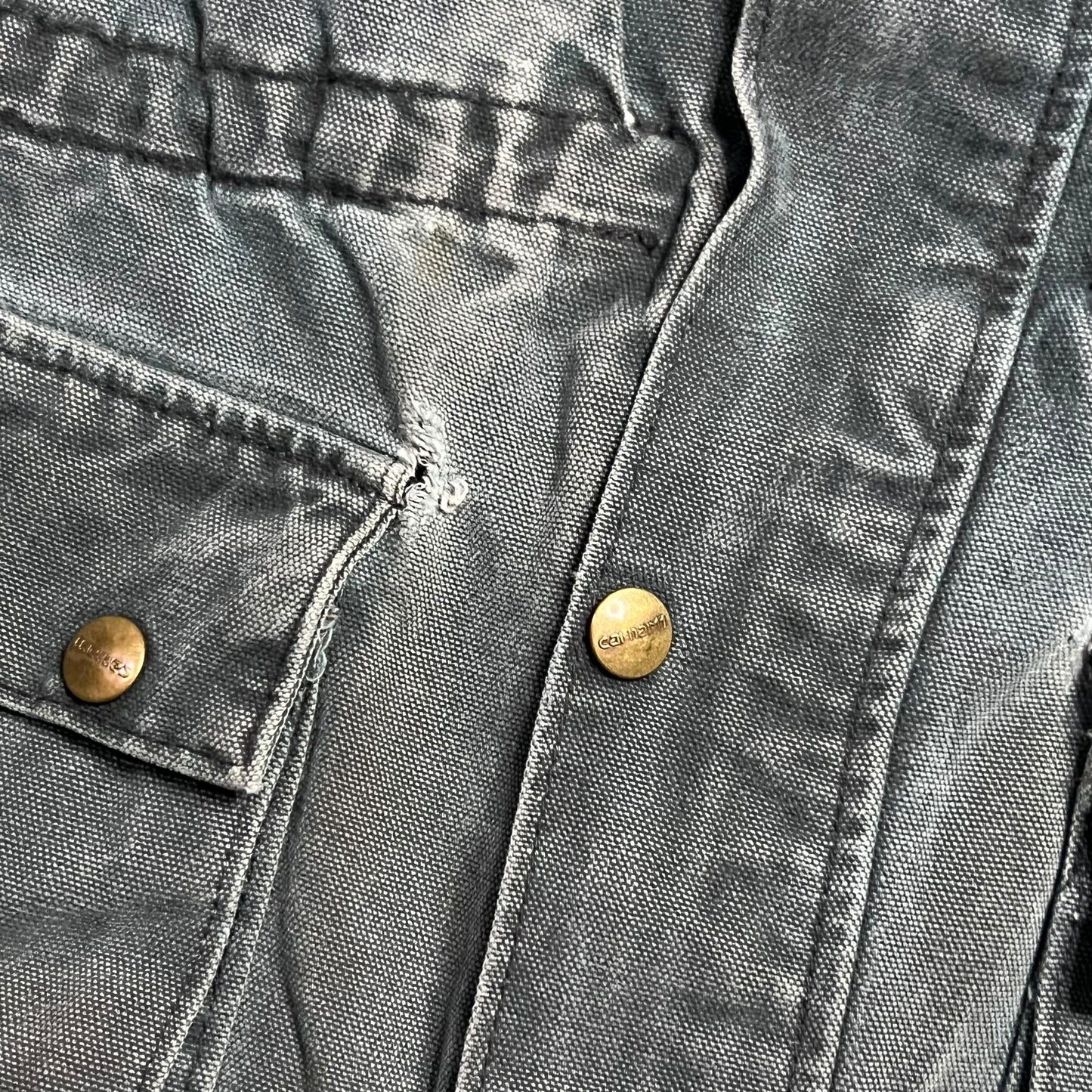 Vintage 90s Carhartt green Cape Coat Duster faded jacket (XL)