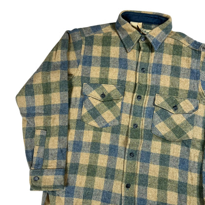 Vintage 80s L.L. Bean loop bar flannel button up shirt (M)