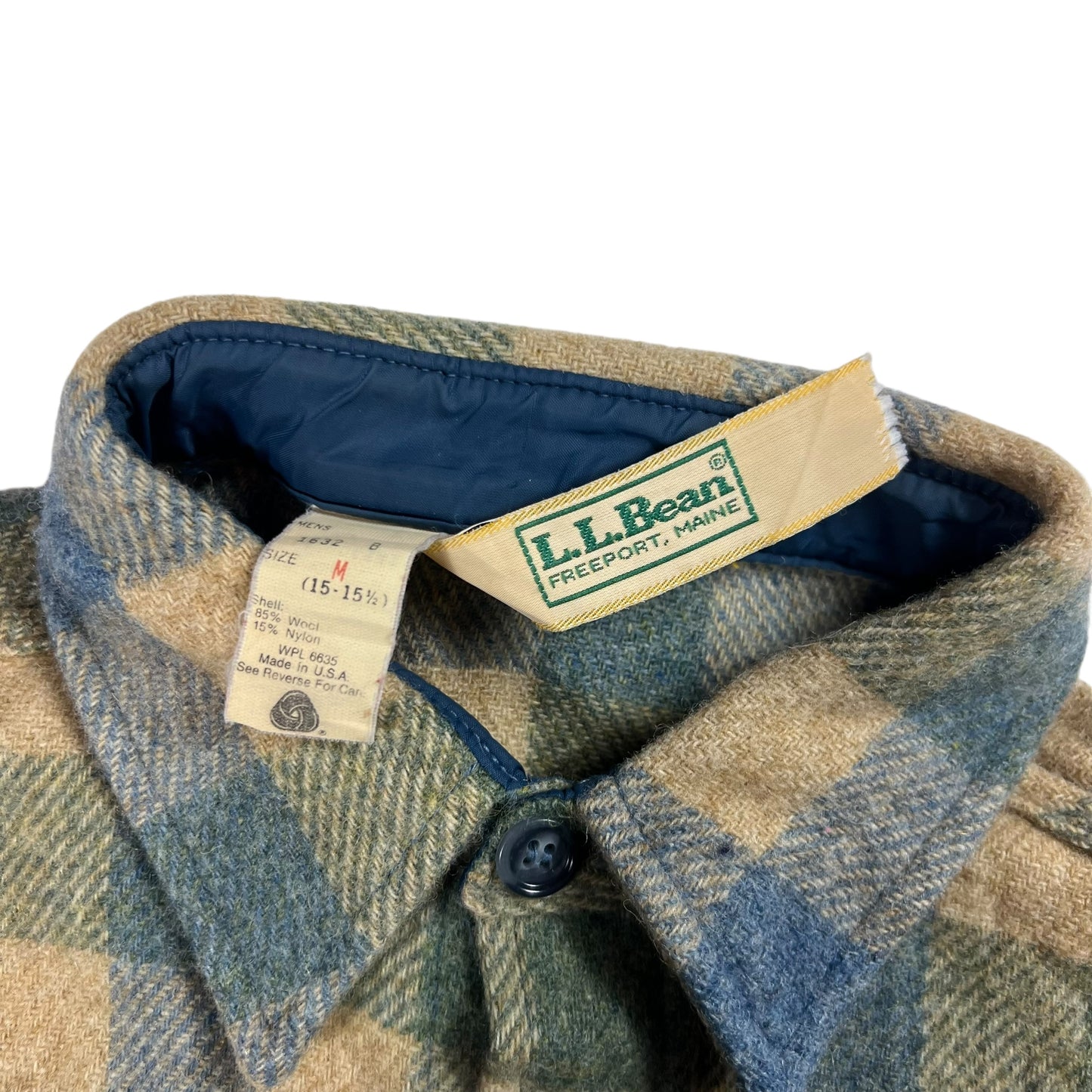 Vintage 80s L.L. Bean loop bar flannel button up shirt (M)