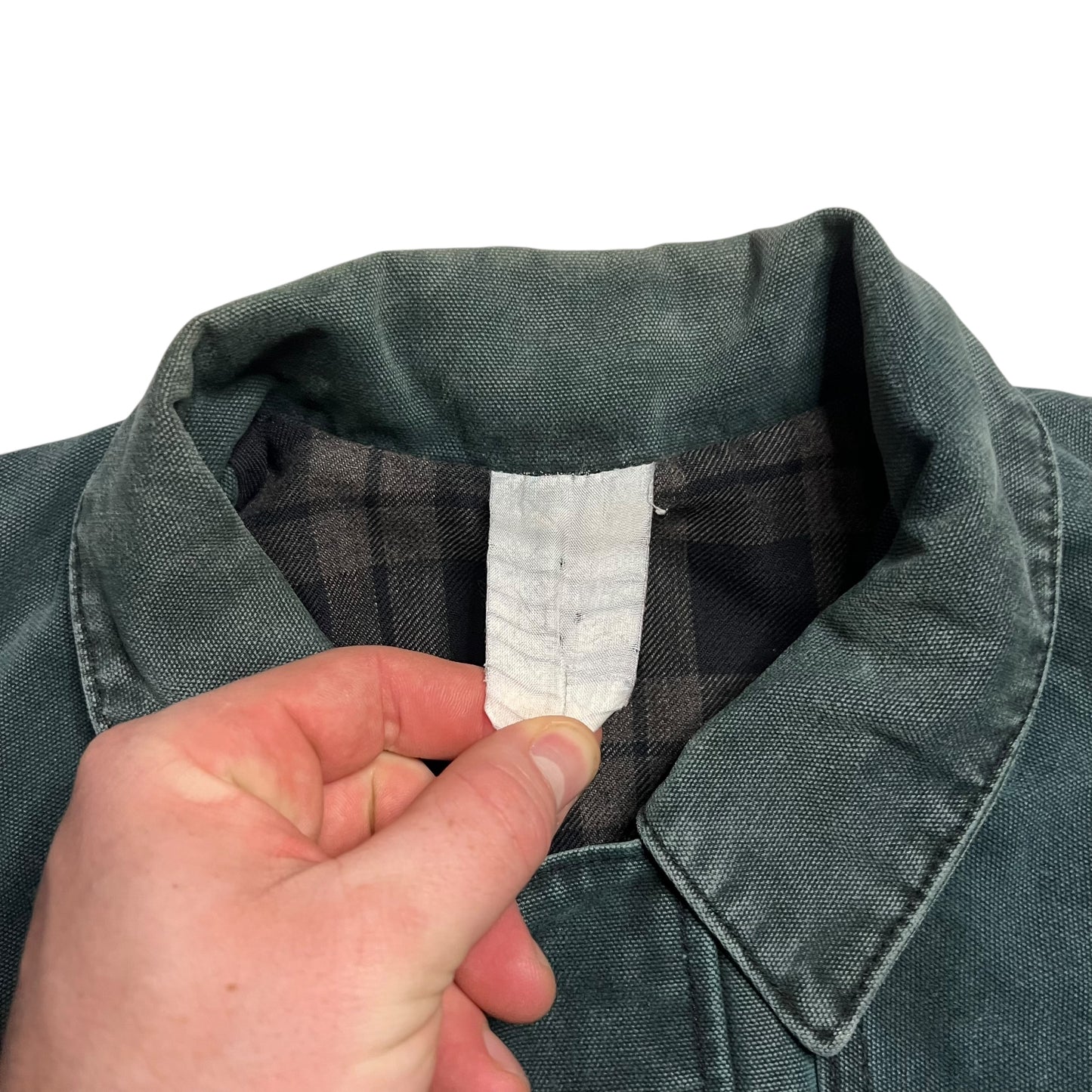 Vintage 90s Carhartt green Cape Coat Duster faded jacket (XL)