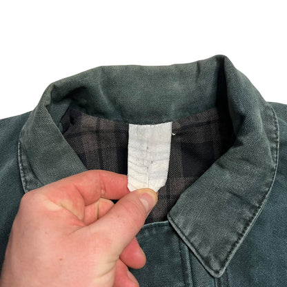 Vintage 90s Carhartt green Cape Coat Duster faded jacket (XL)