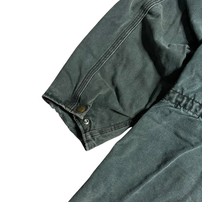 Vintage 90s Carhartt green Cape Coat Duster faded jacket (XL)