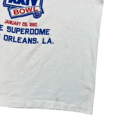Vintage 1990 Super Bowl XXIV 49ers Broncos NFL tee (M)