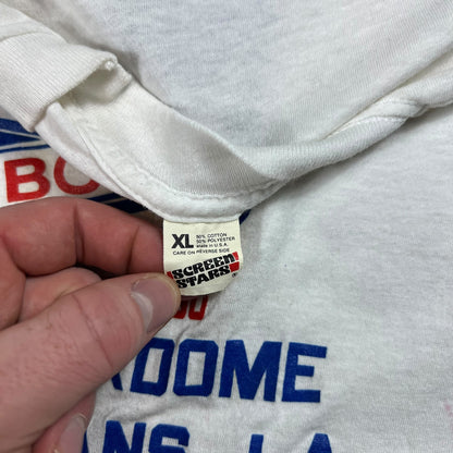 Vintage 1990 Super Bowl XXIV 49ers Broncos NFL tee (M)