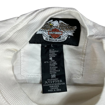 Vintage Y2K Harley Davidson Motorcycles long sleeve print shirt (L)