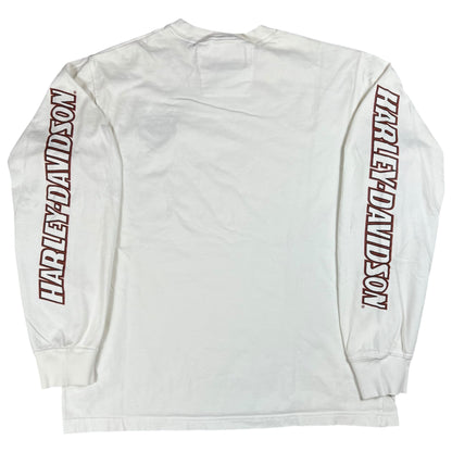 Vintage Y2K Harley Davidson Motorcycles long sleeve print shirt (L)