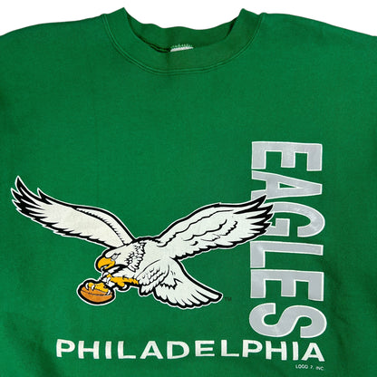 Vintage 90s Logo 7 Philadelphia Eagles Kelly green NFL crewneck (XL)