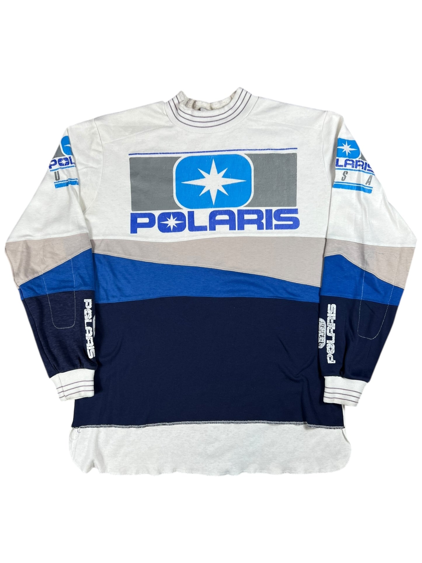 Vintage 80s Polaris USA motocross BMX long sleeve print racing shirt (M/L)