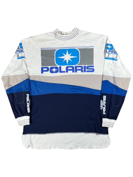Vintage 80s Polaris USA motocross BMX long sleeve print racing shirt (M/L)