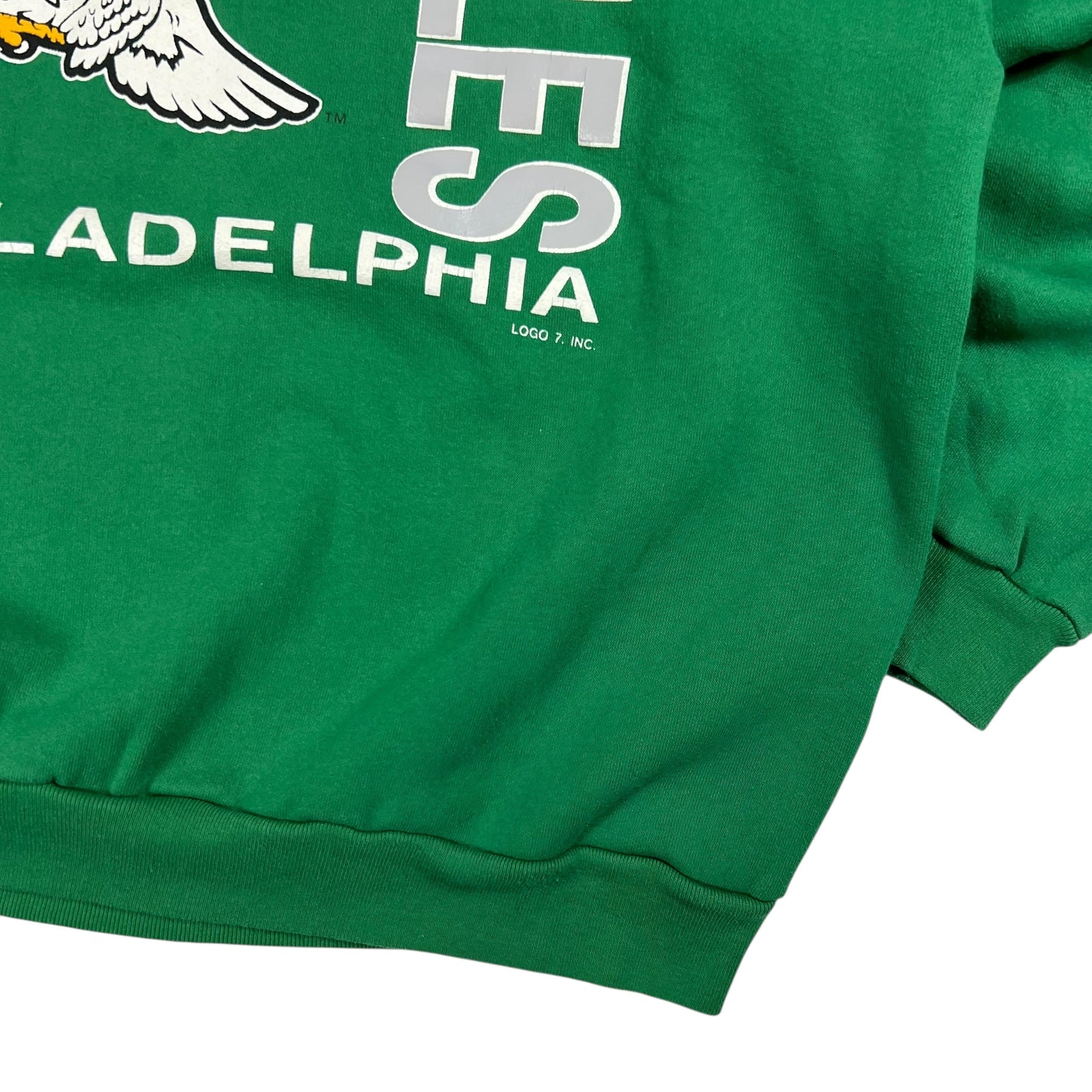 Vintage 90s Logo 7 Philadelphia Eagles Kelly green NFL crewneck (XL)