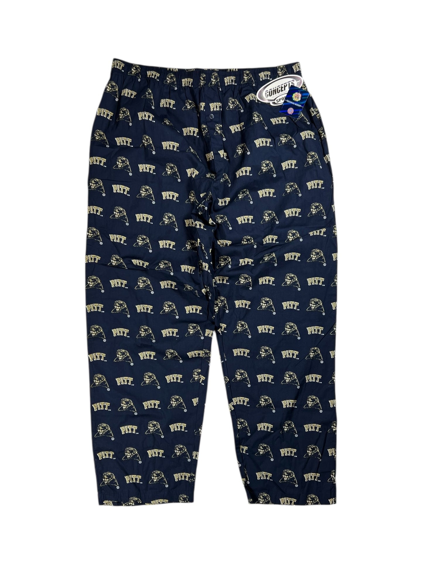 Vintage Y2K Pitt Panthers University of Pittsburgh all over print pajama pants (XL) DS NWT