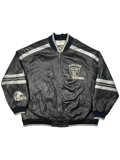 Vintage 90s G-III Carl Banks Oakland Raiders leather NFL jacket